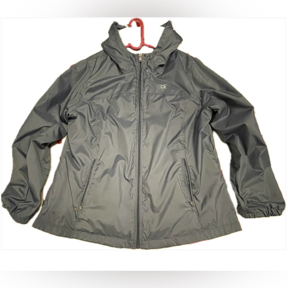 Calvin Klein Women's XL Windbreaker Hoodie, pre-owned. Good condition.